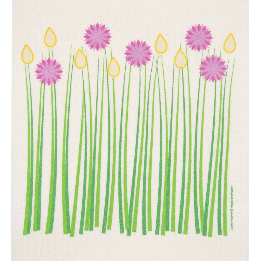 Chives Swedish Dishcloth - Merry PigletsSwedish Dishcloths by Cose Nuove