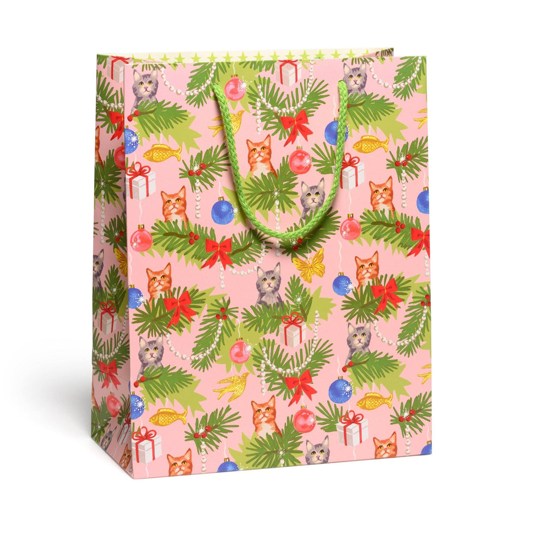 Christmas Cats Large Gift Bag - Merry PigletsRed Cap Cards