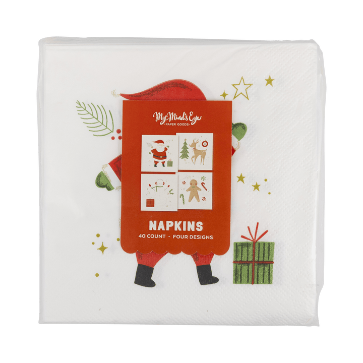 Christmas Icons Cocktail Napkins - Merry PigletsMy Mind’s Eye