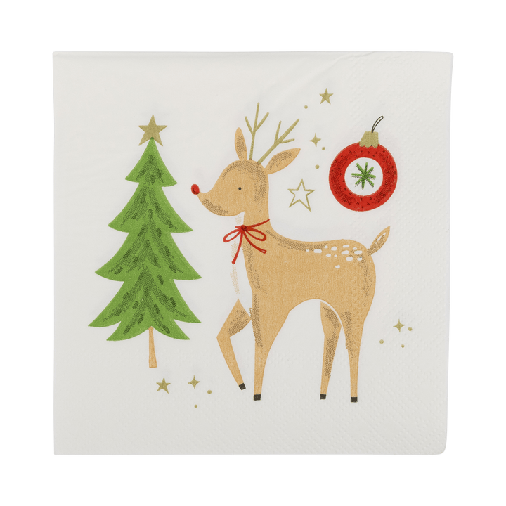 Christmas Icons Cocktail Napkins - Merry PigletsMy Mind’s Eye