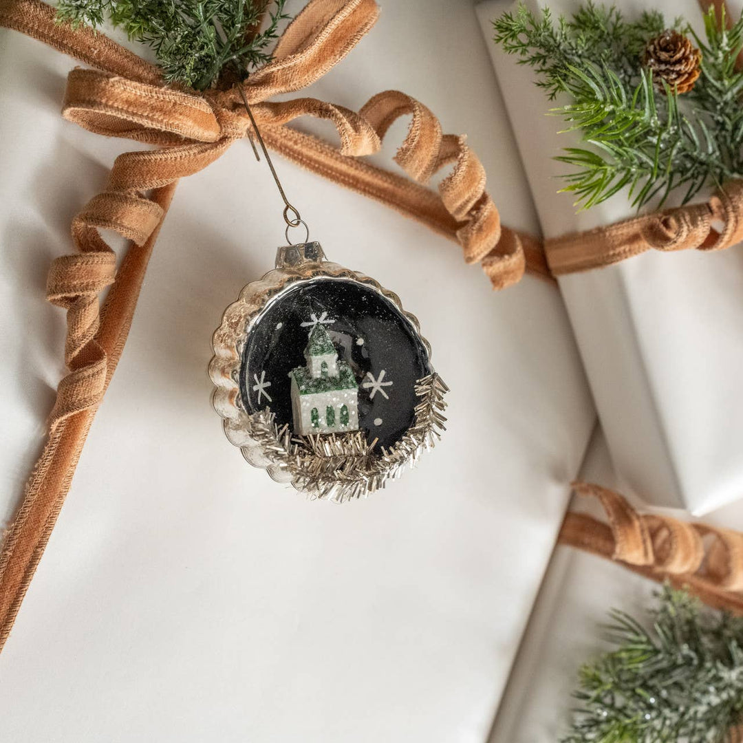 Church Scene Ornament - Merry PigletsRagon House