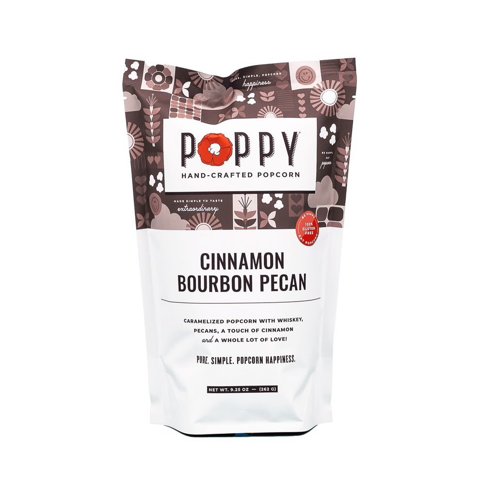 Cinnamon Bourbon Pecan Popcorn - Merry PigletsPoppy Hand - Crafted Popcorn