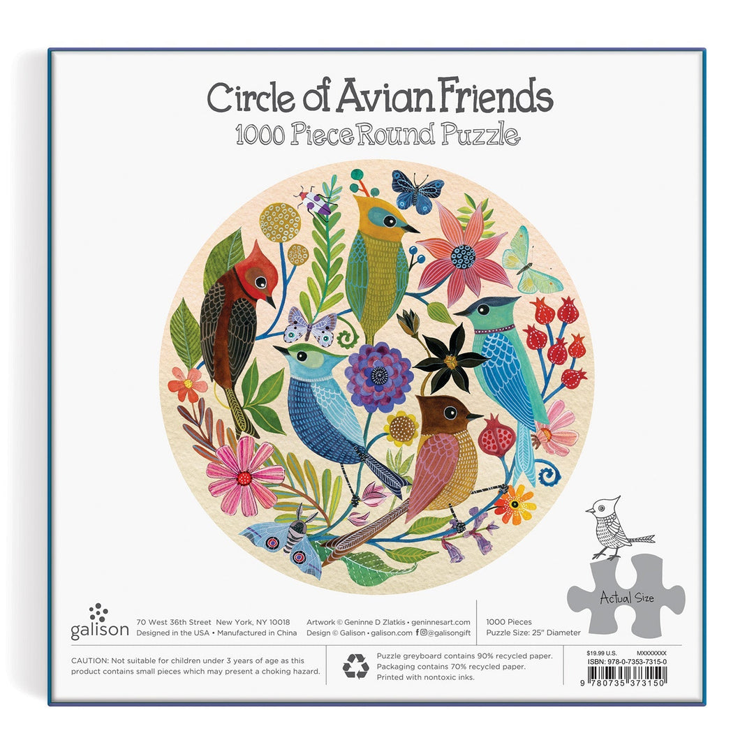 Circle of Avian Friends 1000 Piece Puzzle