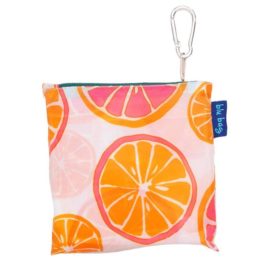 Citrus Red Reusable Shopper Tote Bag - Merry Pigletsrockflowerpaper