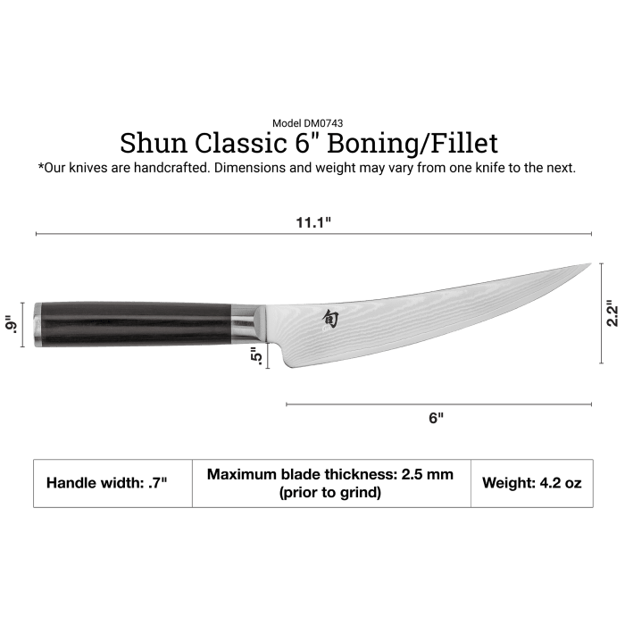 Classic 6" Boning & Fillet Knife - Merry PigletsShun Kai