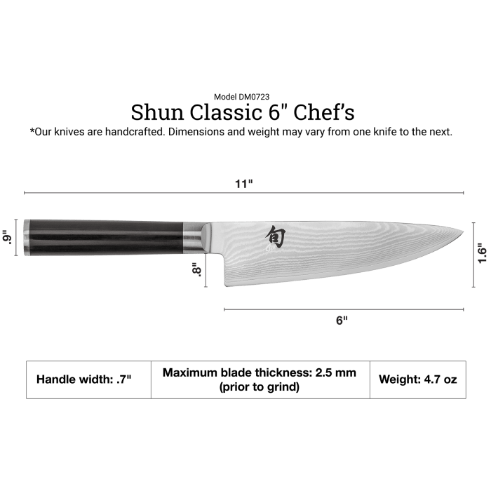 Classic 6" Chef's Knife - Merry PigletsShun Kai