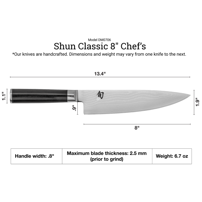 Classic 8" Chef Knife - Merry PigletsShun Kai