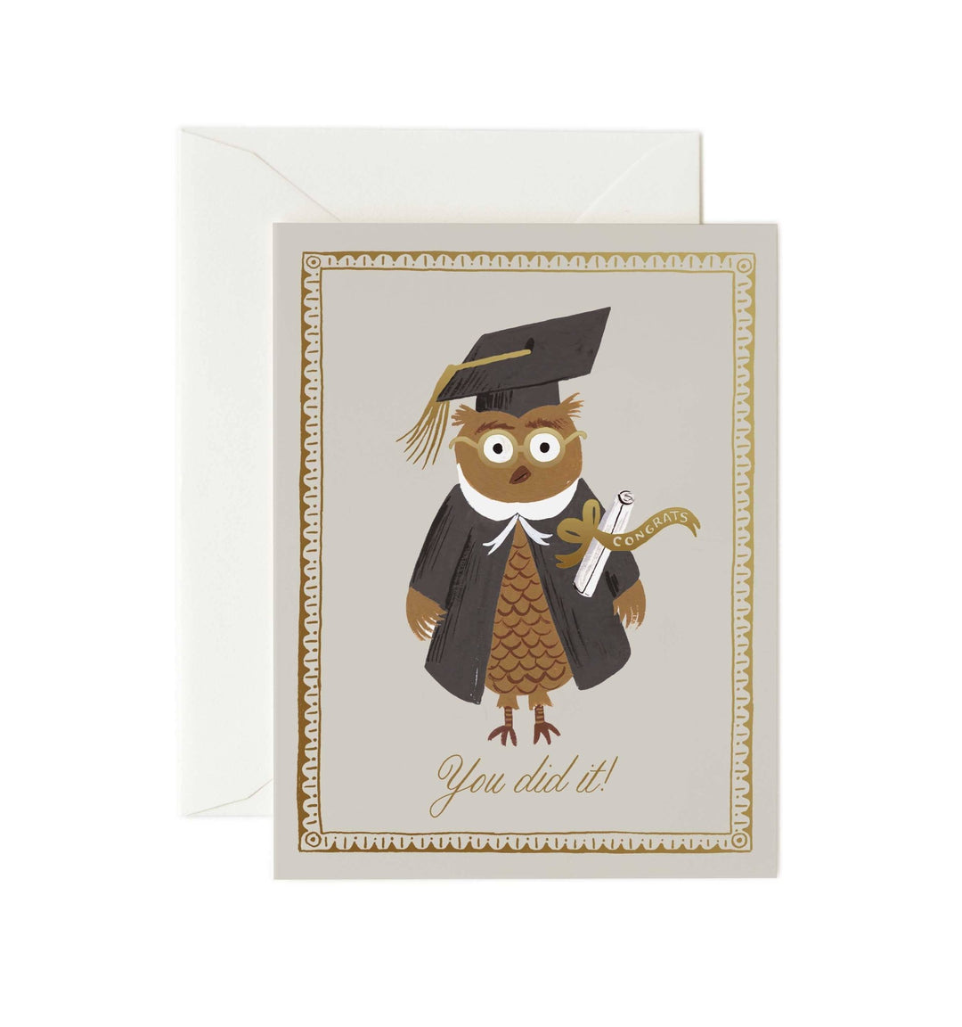 Congrats Owl Greeting Card - Merry PigletsRifle Paper Co.