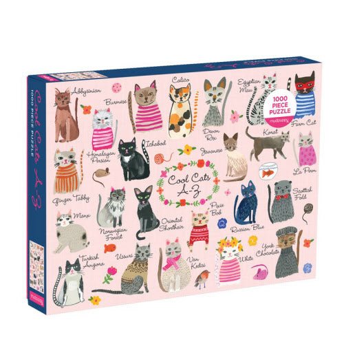 Cool Cats A - Z 1000 Piece Puzzle - Merry PigletsMudpuppy