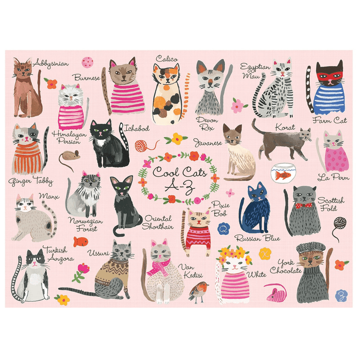 Cool Cats A - Z 1000 Piece Puzzle - Merry PigletsMudpuppy