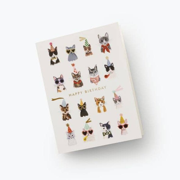 Cool Cats Birthday Greeting Card - Merry PigletsRifle Paper Co.
