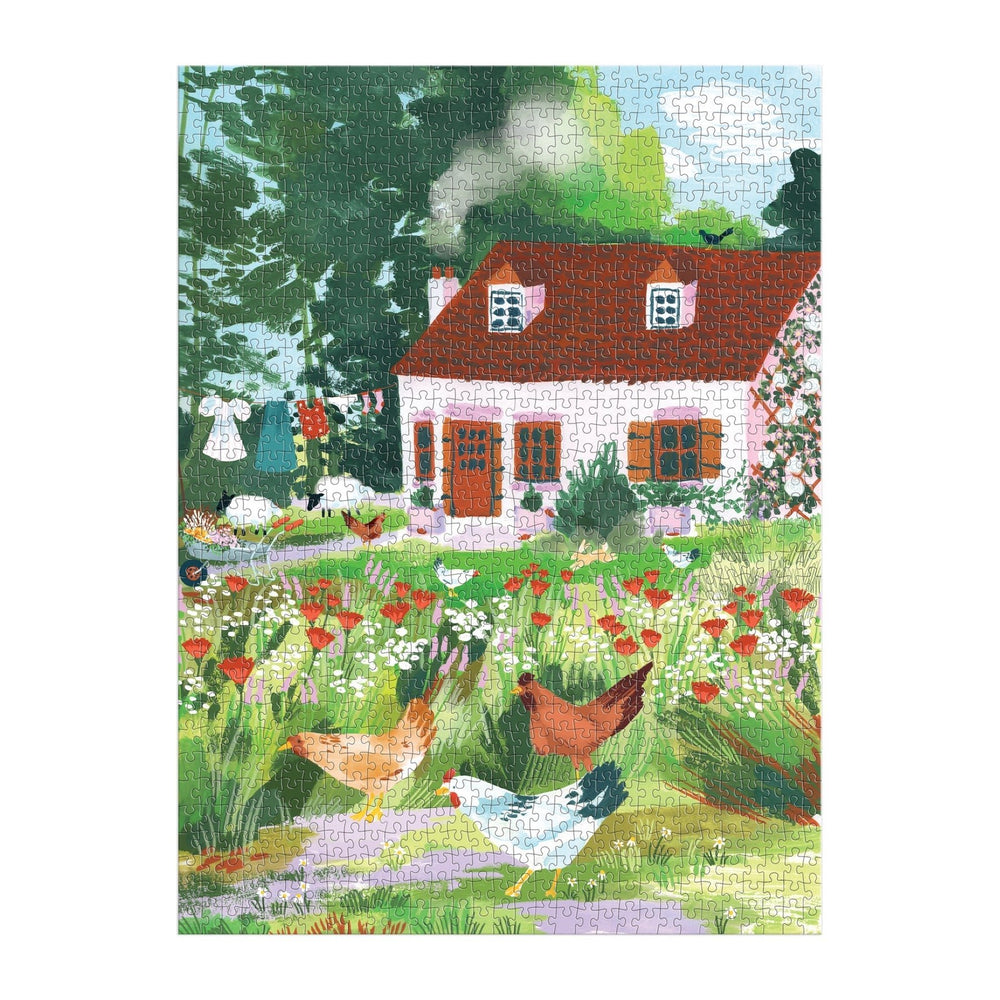 Cottage Wildflowers 1000 Piece Puzzle - Merry PigletsGalison