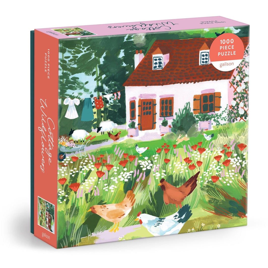 Cottage Wildflowers 1000 Piece Puzzle - Merry PigletsGalison