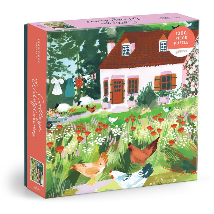 Cottage Wildflowers 1000 Piece Puzzle - Merry PigletsGalison