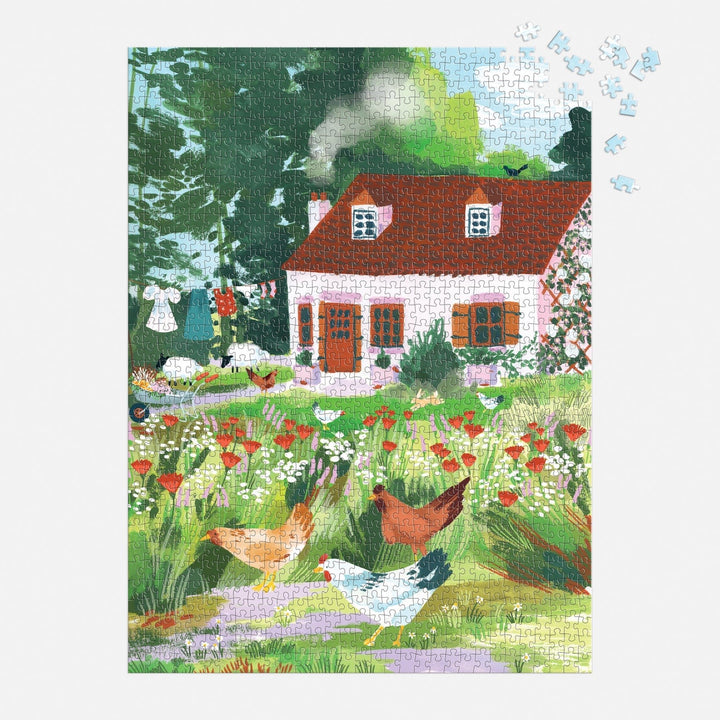 Cottage Wildflowers 1000 Piece Puzzle - Merry PigletsGalison