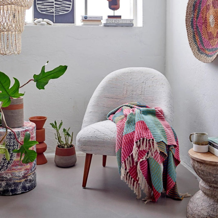 Cotten Blend Striped Throw - Merry PigletsCreative Co - Op