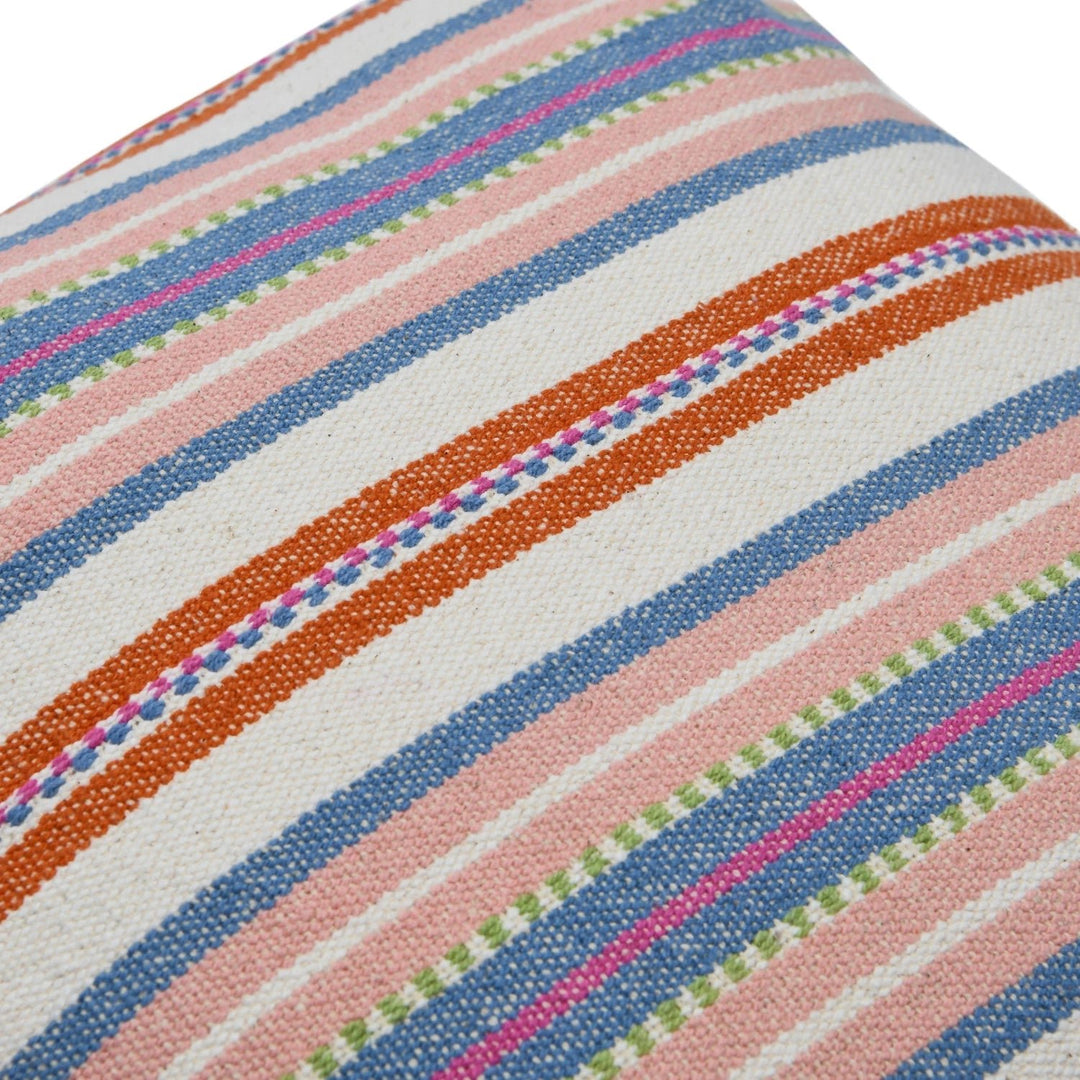 Cotton Stripe Pillow - Merry PigletsCreative Co - Op
