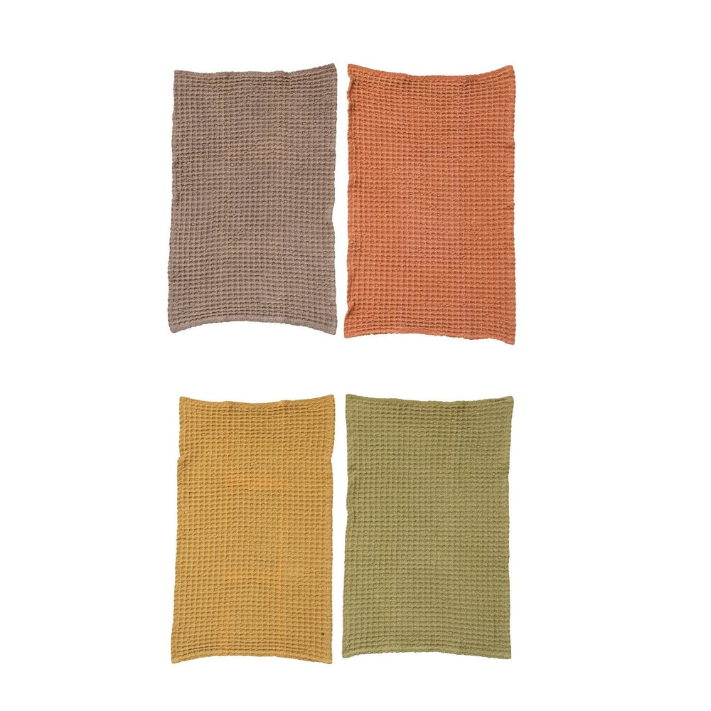 Cotton Waffle Weave Tea Towel - Merry PigletsCreative Co - Op