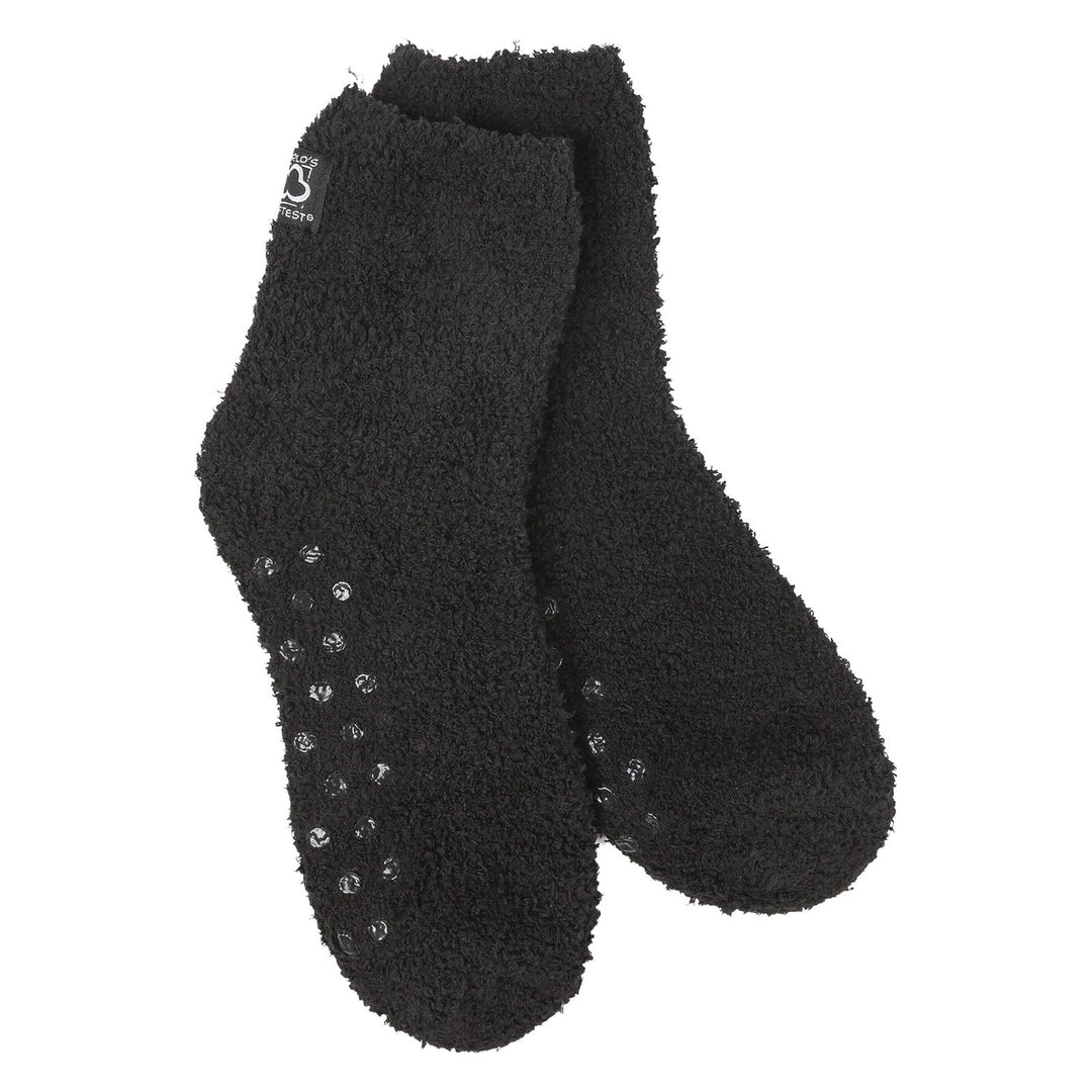 Cozy Black Quarter Socks w/ Grippers - Merry PigletsWorld's Softest Socks