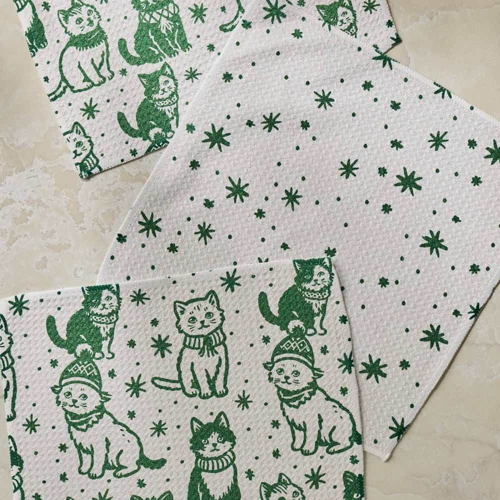 Cozy Kittens Dishcloth Set - Merry PigletsGeometry