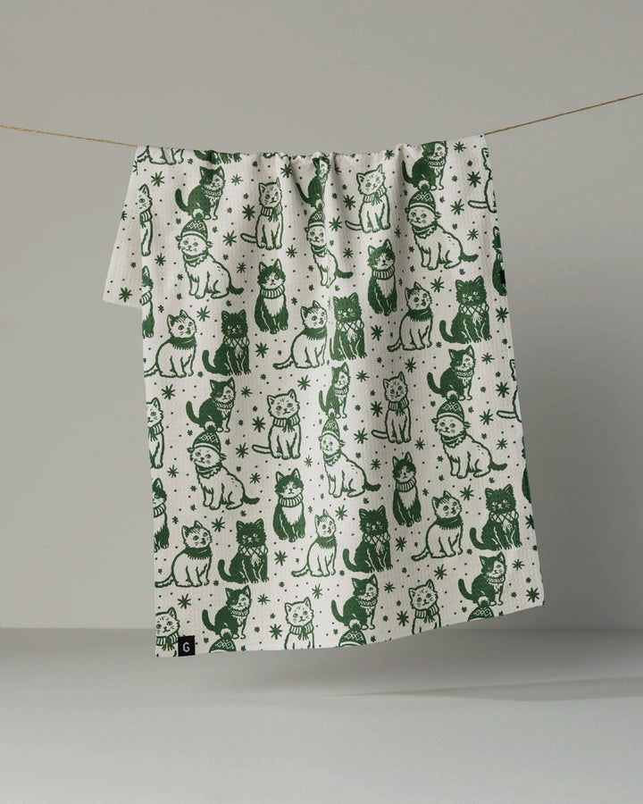 Cozy Kittens Luxe Kitchen Towel - Merry PigletsGeometry