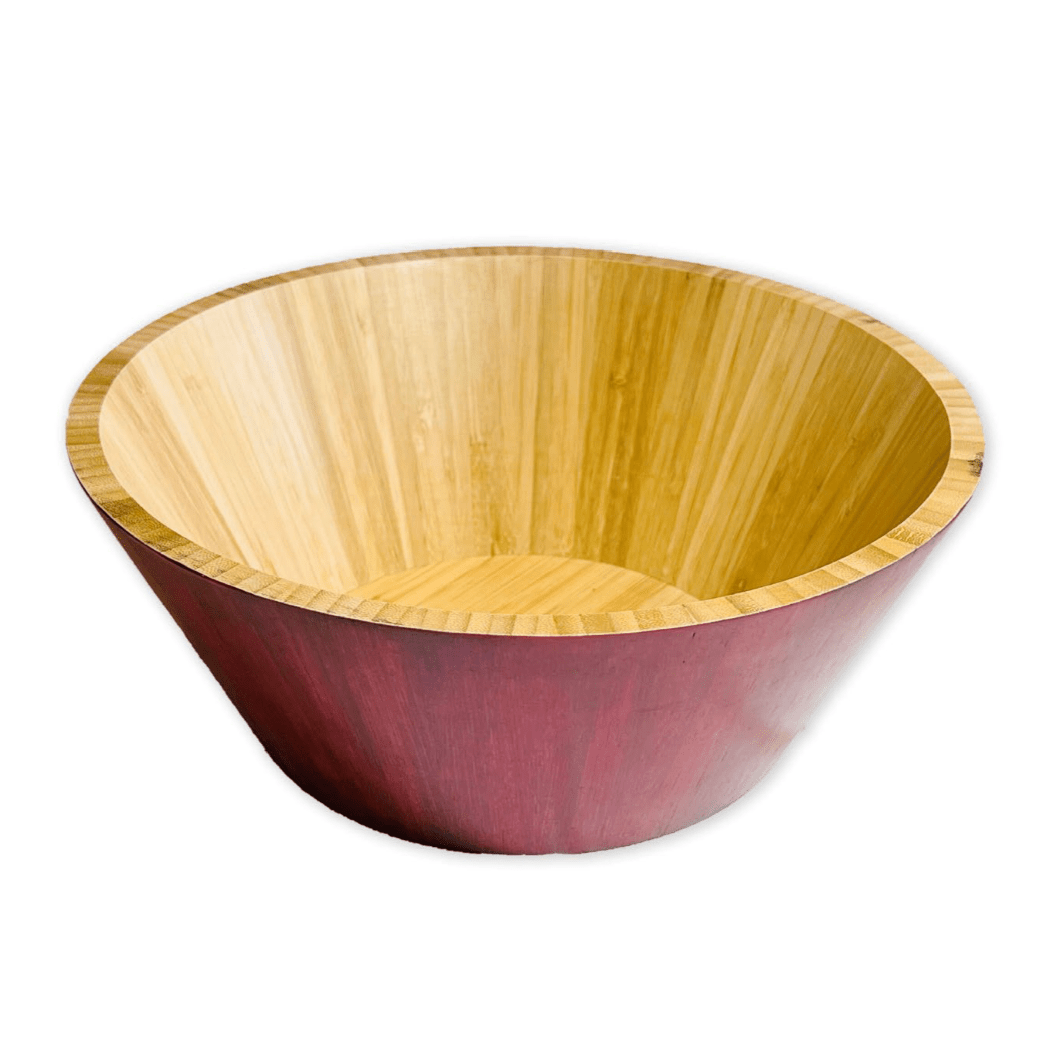 Cranberry Bamboo Salad Bowl - Merry PigletsIsland Bamboo