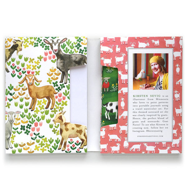 Goat Notes Notecards - Merry Piglets