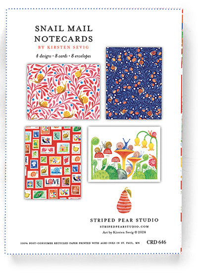Snail Mail Notecards - Merry Piglets