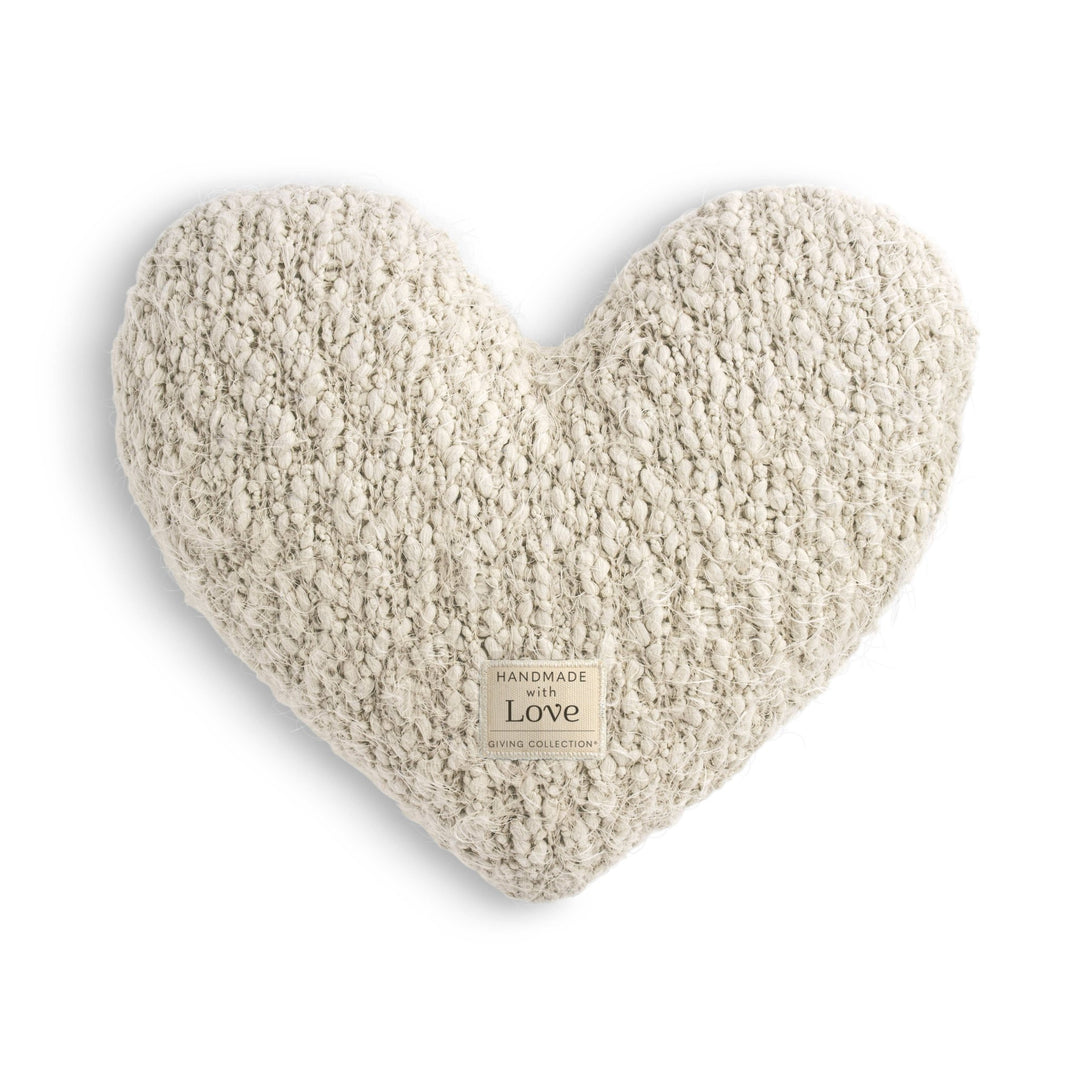Cream Giving Heart Pillow - Merry PigletsDEMDACO