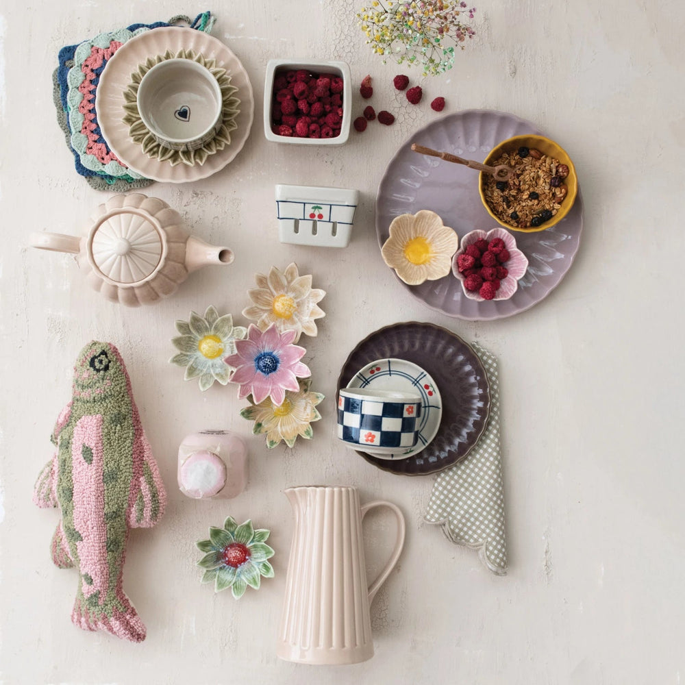 Cream Ribbed Pitcher - Merry PigletsCreative Co - Op