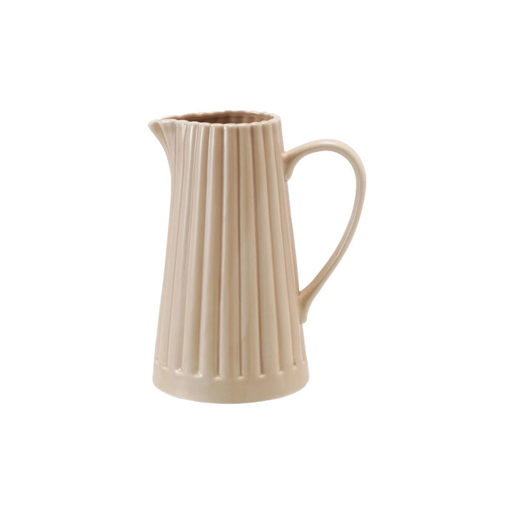 Cream Ribbed Pitcher - Merry PigletsCreative Co - Op