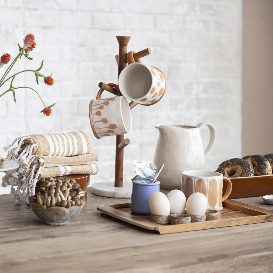 Cream Stoneware Pitcher - Merry PigletsCreative Co - Op