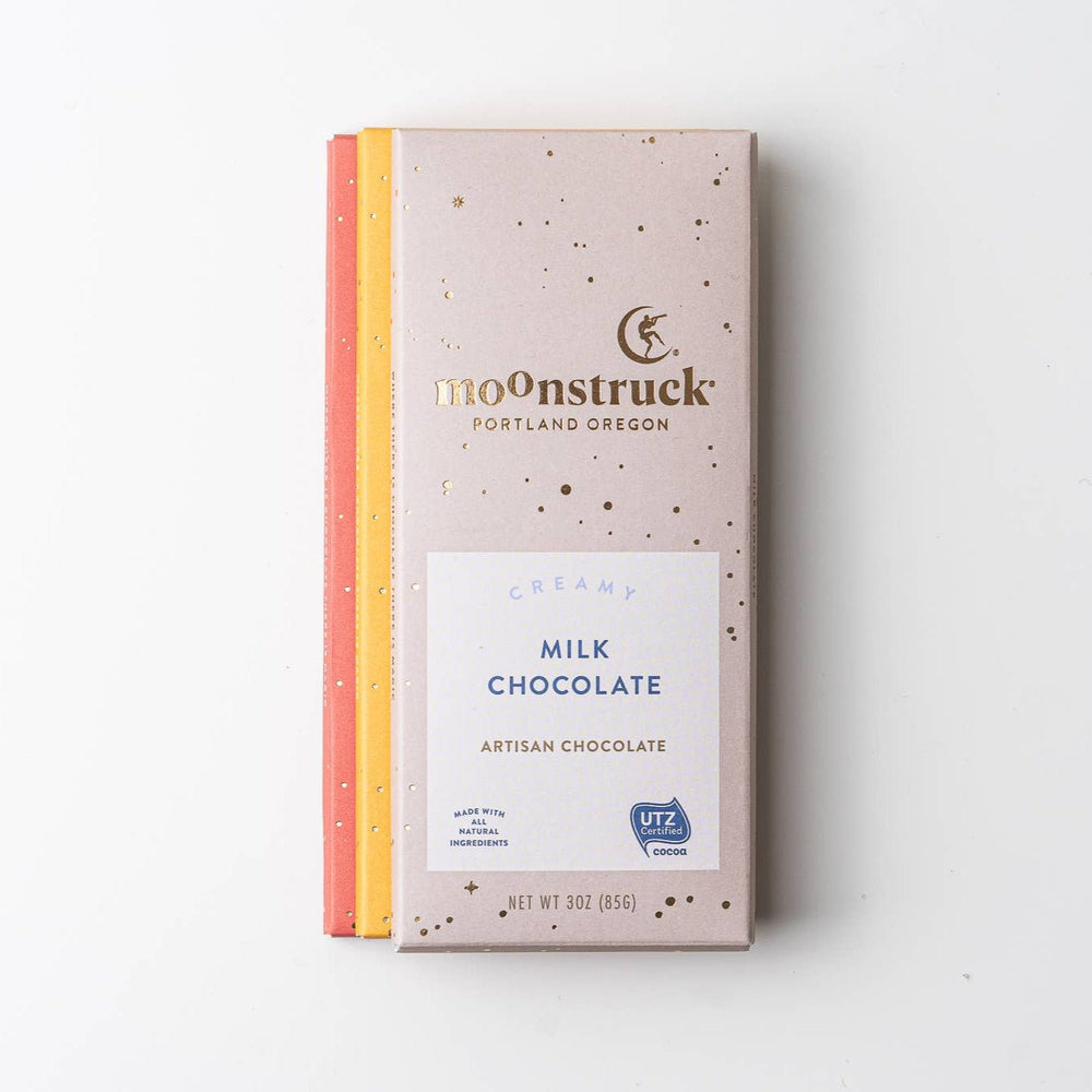 Creamy Milk Chocolate Bar - Merry PigletsMoonstruck Chocolate Co