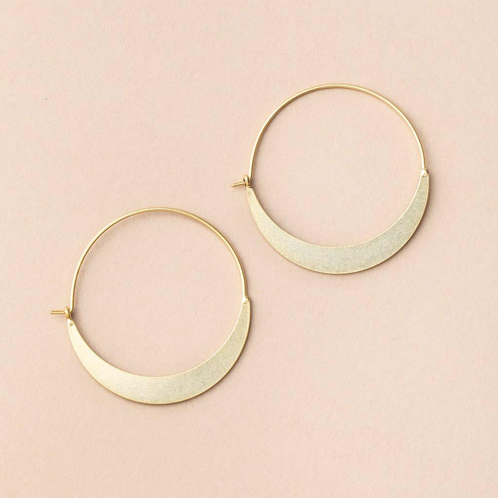 Crescent Gold Hoop Earrings - Merry PigletsScout Curated Wears