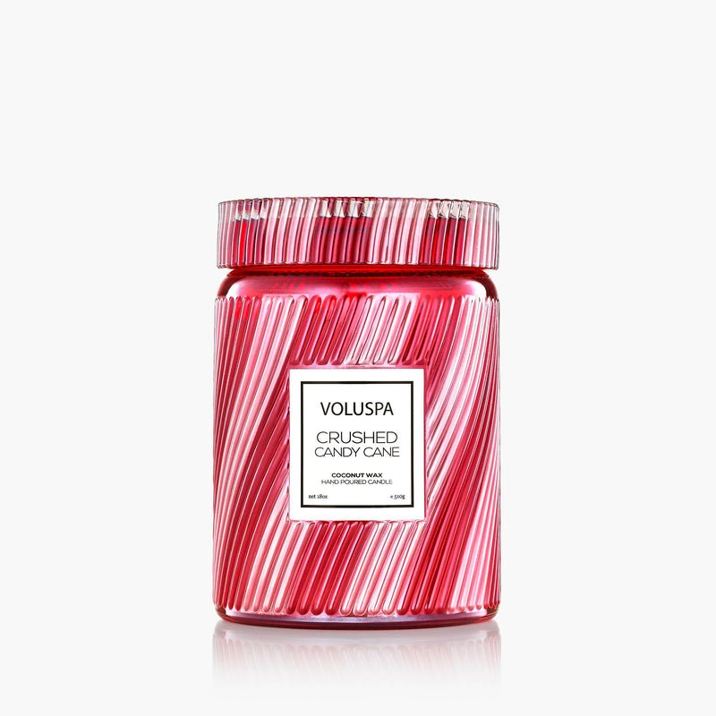 Crushed Candy Cane Large Jar Candle - Merry PigletsVoluspa