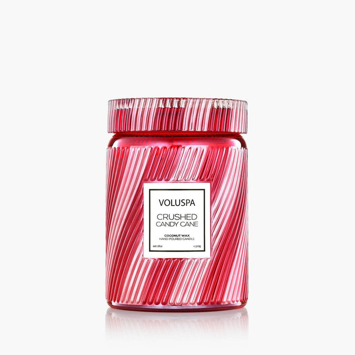Crushed Candy Cane Large Jar Candle - Merry PigletsVoluspa
