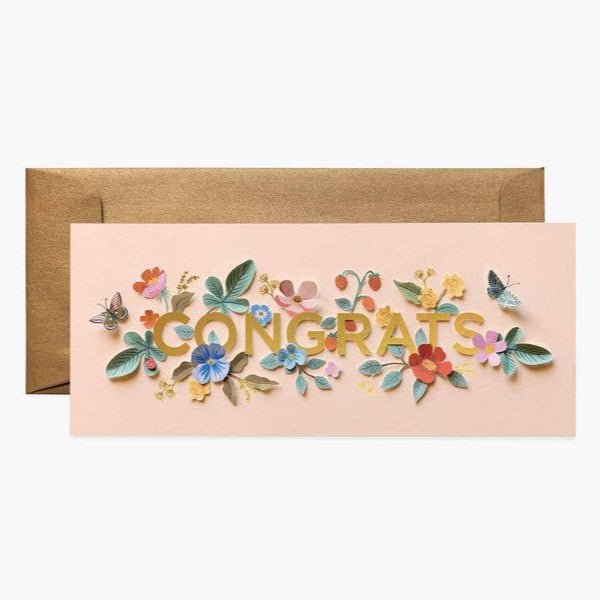Cut Paper Congrats Greeting Card - Merry PigletsRifle Paper Co.