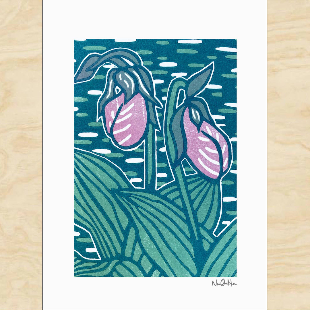 Lady Slippers Greeting Card - Merry Piglets