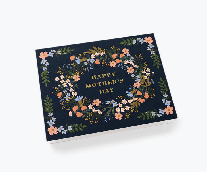 Mother's Day Wreath Greeting Card - Merry Piglets