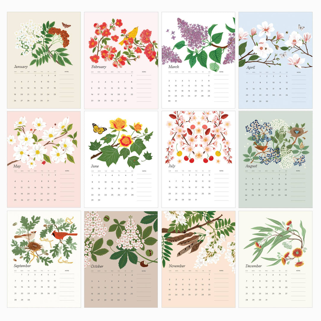 2025 Flowering Trees Desk Calendar