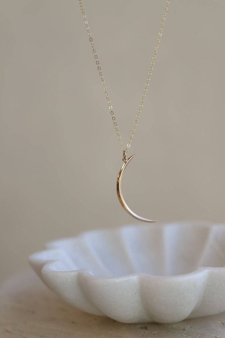 Gold Crescent Necklace