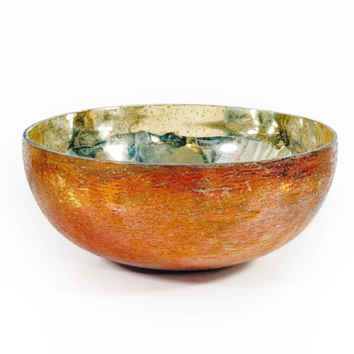 Amber Mercury Glass Bowl