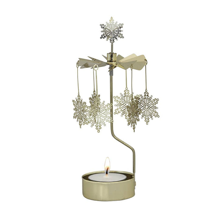 Gold Snowstar Rotary Candleholder