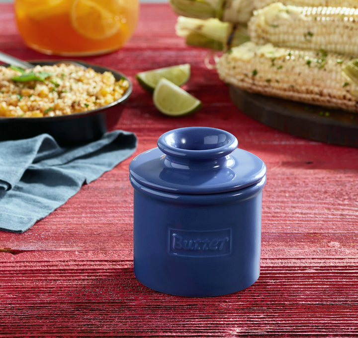 Cafe Royal Blue Butter Bell Crock