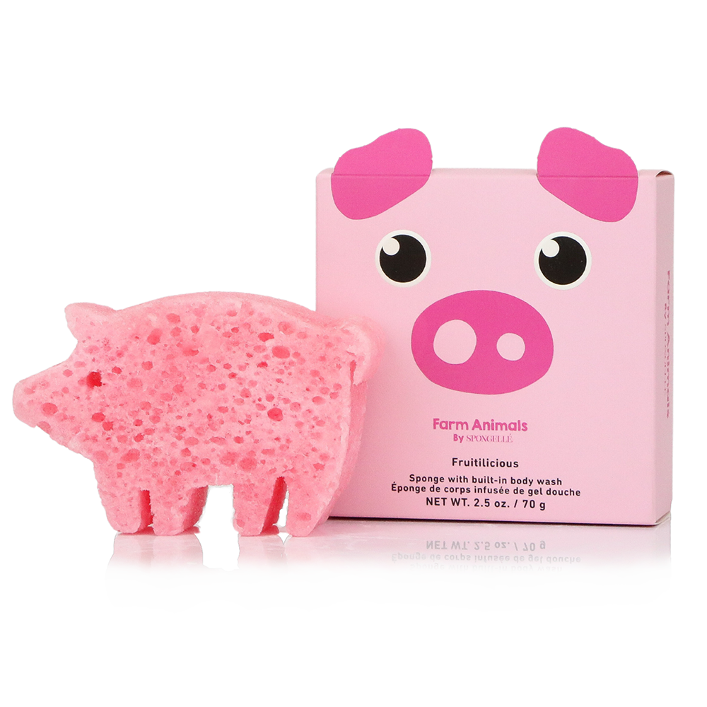 Spongellé - Peggy Pig Farm Animals Sponge - Merry Piglets