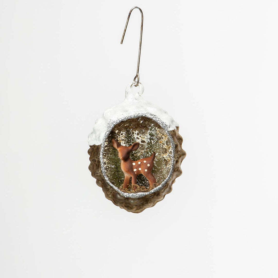 Pinecone & Deer Ornament