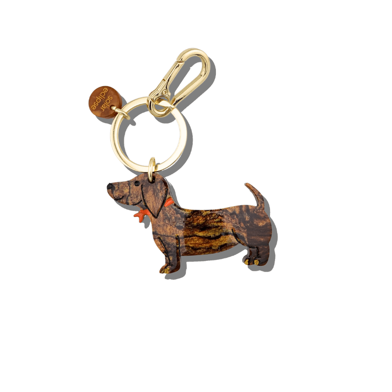 Dachshund Dog Bag Charm + Keychain - Merry PigletsSolar Eclipse
