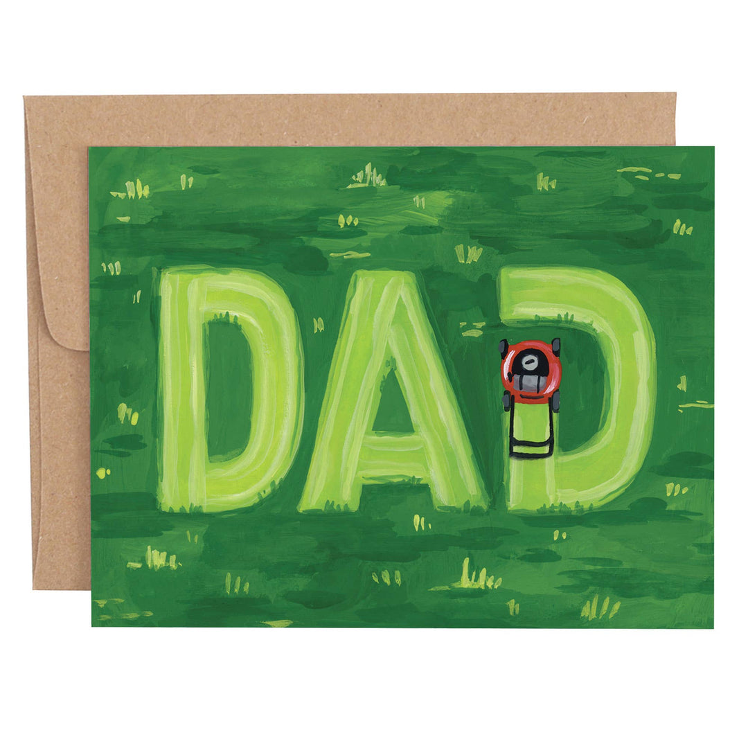 Dad Lawn Father's Day Greeting Card - Merry Piglets1canoe2 | One Canoe Two Paper Co.
