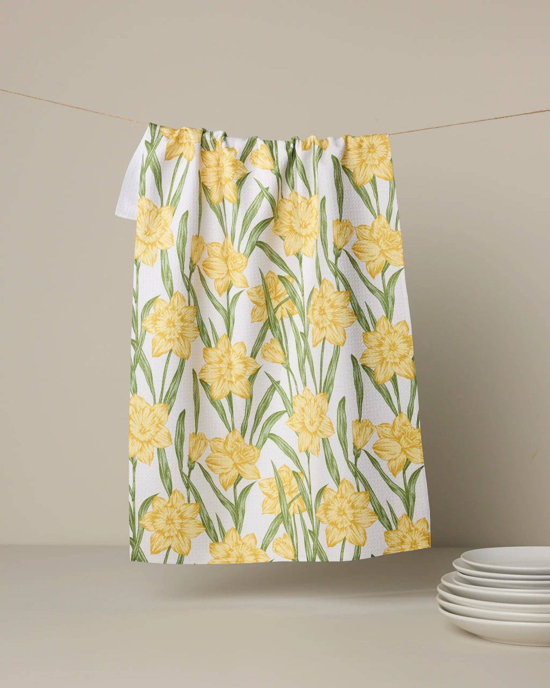 Daffodil Darling Tea Towel - Merry PigletsGeometry