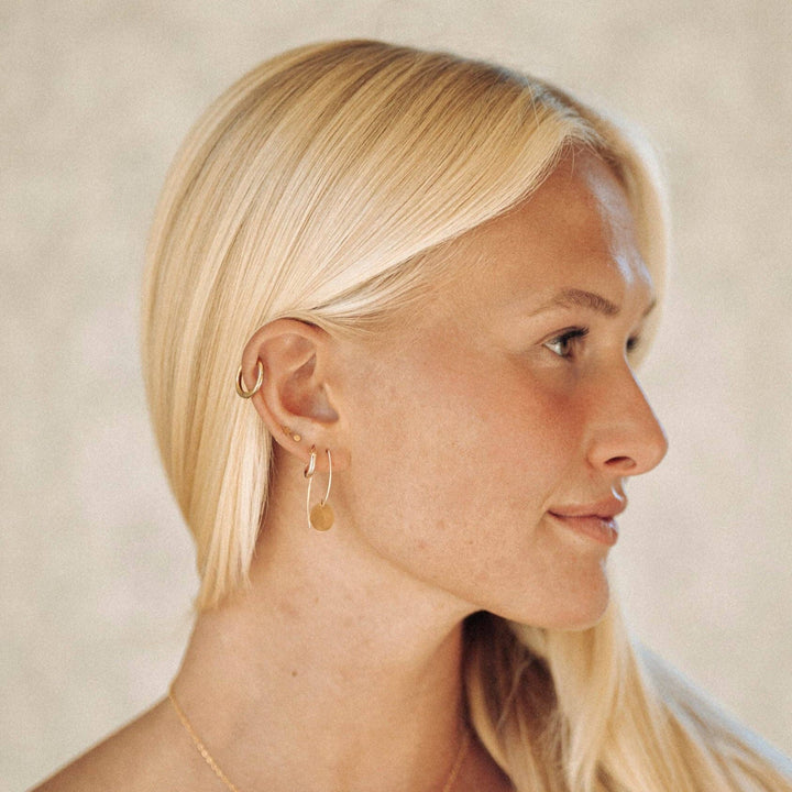 Dainty Dot Gold Earrings - Merry PigletsReva Grey
